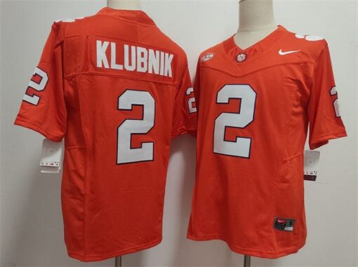 Clemson Tigers #2 Cade Klubnik Jersey F.U.S.E. Football Stitched