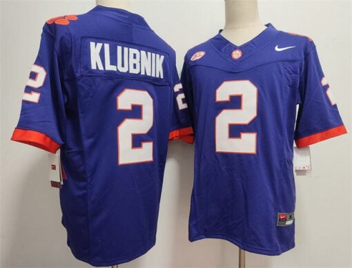 Clemson Tigers #2 Cade Klubnik Jersey F.U.S.E. Football Stitched - Image 2