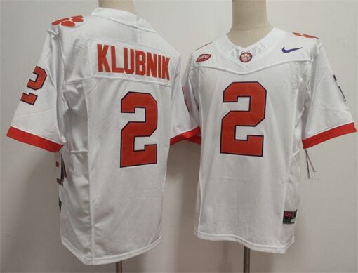 Clemson Tigers #2 Cade Klubnik Jersey F.U.S.E. Football Stitched - Image 3