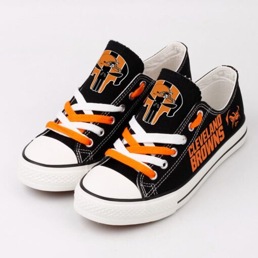 Cleveland Browns Low Top Canvas Sport Sneakers Shoes For Men Women Fans
