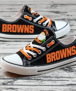 Cleveland Browns Limited Print NFL Students Low Top Canvas Shoes Sport Sneakers