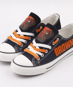 Cleveland Browns Limited Print NFL Students Low Top Canvas Shoes Sport Sneakers 3