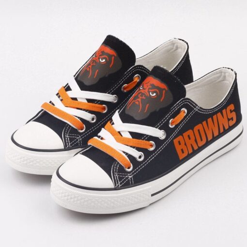 Cleveland Browns Low Top Canvas Sport Sneakers Shoes For Men Women Fans - Image 2