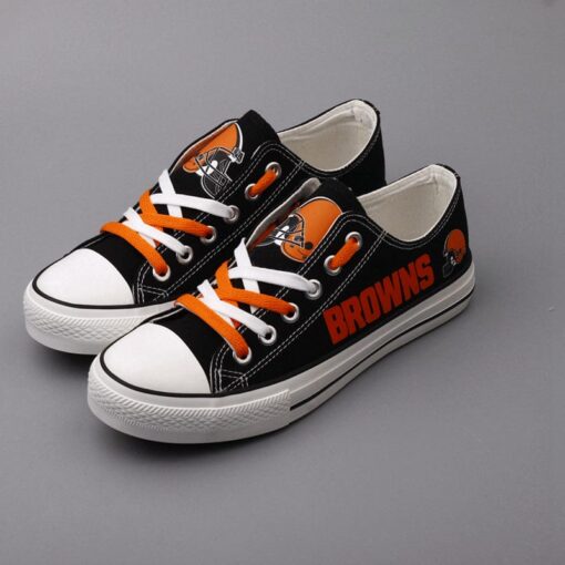 Cleveland Browns Low Top Canvas Sport Sneakers Shoes For Men Women Fans - Image 5