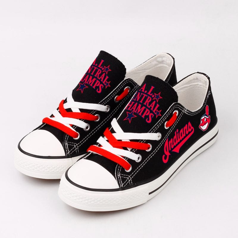 Cleveland Indians Limited Print Low Top Canvas Shoes Sport Sneakers For Men Women Fans