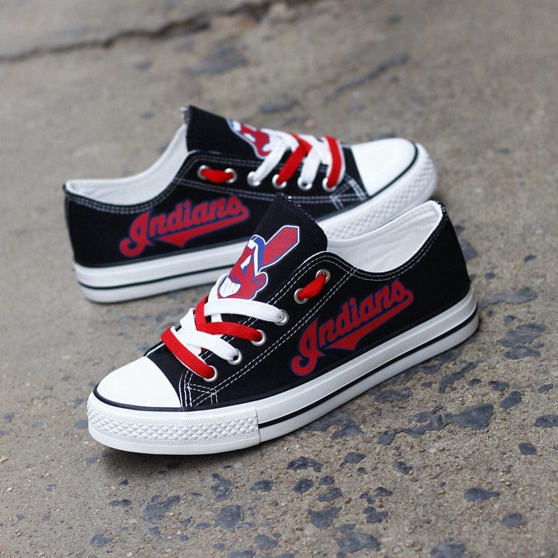 Cleveland Indians Limited Print Low Top Canvas Shoes Sport Sneakers For Men Women Fans - Image 7