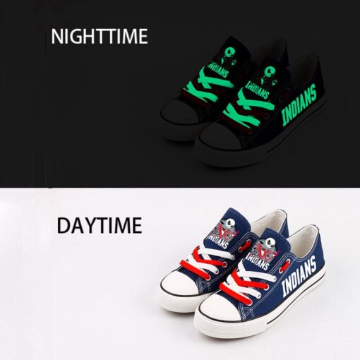 Cleveland Indians Limited Print Low Top Canvas Shoes Sport Sneakers For Men Women Fans - Image 2