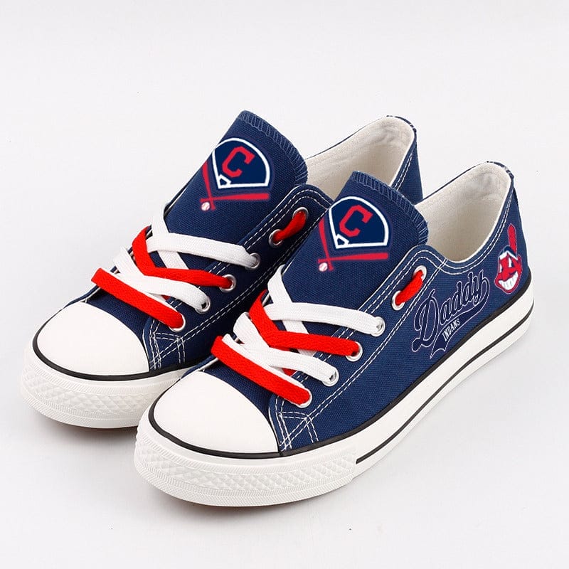 Cleveland Indians Limited Print Low Top Canvas Shoes Sport Sneakers For Men Women Fans - Image 4