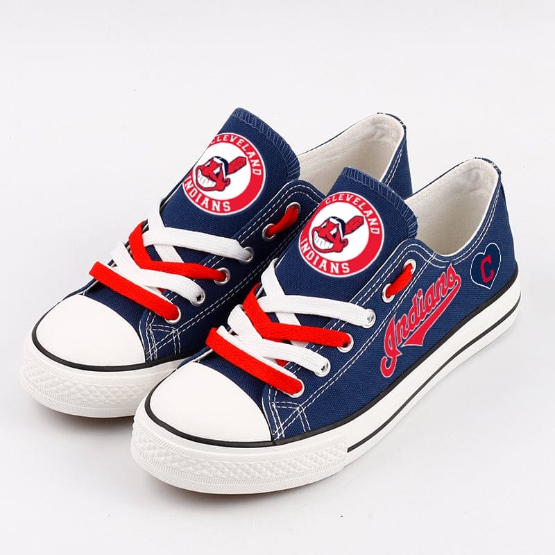 Cleveland Indians Limited Print Low Top Canvas Shoes Sport Sneakers For Men Women Fans - Image 5