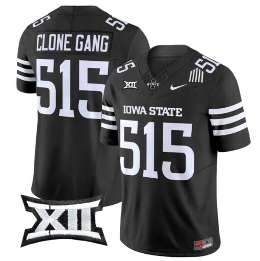 Clone Gang Jersey #515 Iowa State Cyclones 2025 Limited Stitched Black