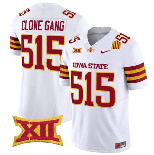 Clone Gang Jersey #515 Iowa State Cyclones 2025 Limited Stitched White