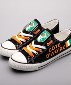 Coate d'Ivoire Low Top Canvas Sport Sneakers Shoes For Men Women Fans