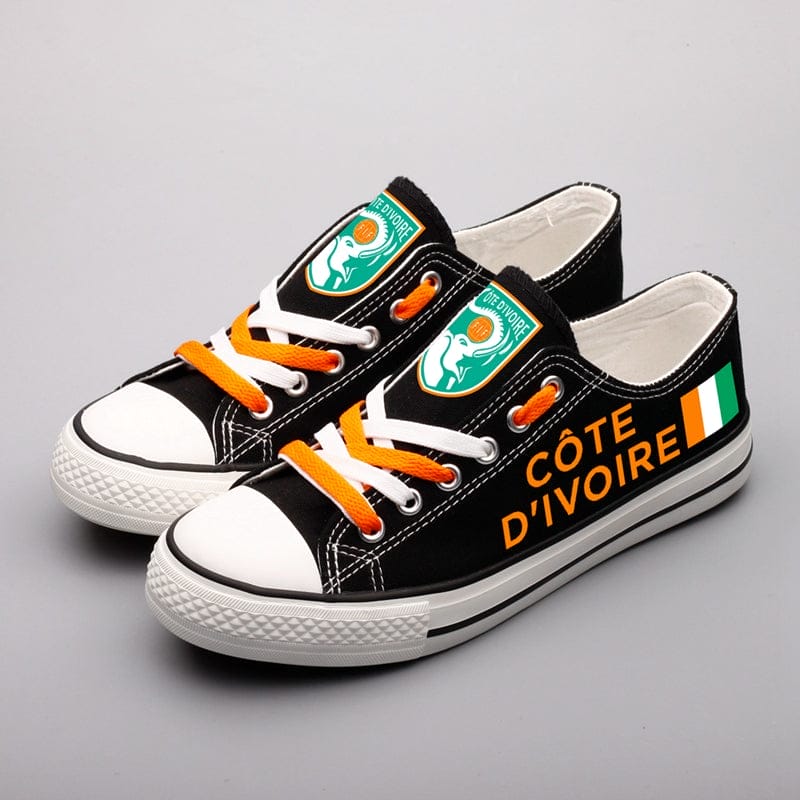 Coate d'Ivoire Low Top Canvas Sport Sneakers Shoes For Men Women Fans