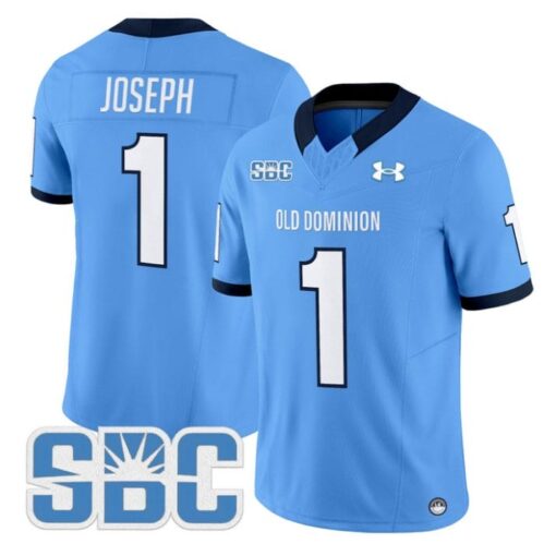 Colton Joseph Jersey #1 Old Dominion Monarchs 2025 Vapor Stitched Blue