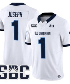 Colton Joseph Jersey #1 Old Dominion Monarchs 2025 Vapor Stitched White