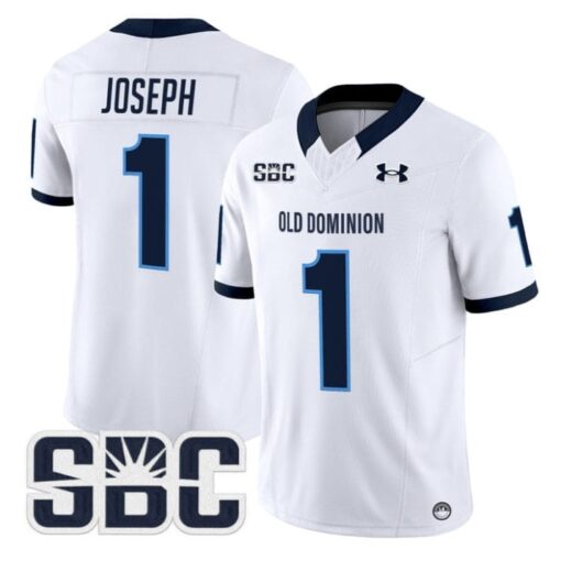 Colton Joseph Jersey #1 Old Dominion Monarchs 2025 Vapor Stitched White