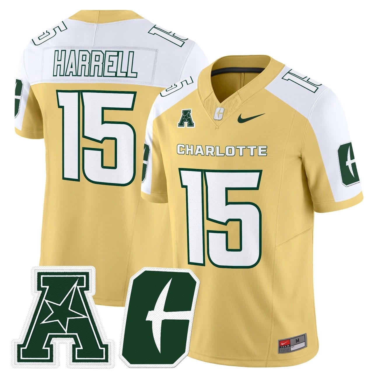 Conner Harrell Jersey #15 Charlotte 49ers 2025 Vapor Limited Stitched - Image 2