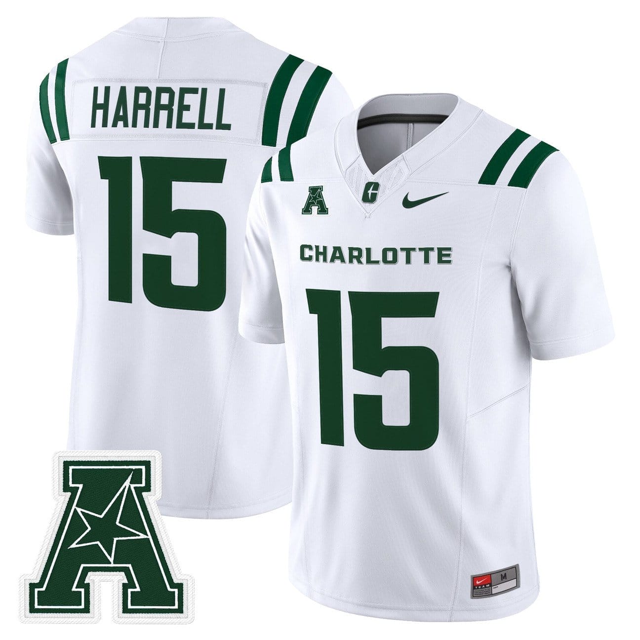 Conner Harrell Jersey #15 Charlotte 49ers 2025 Vapor Limited Stitched