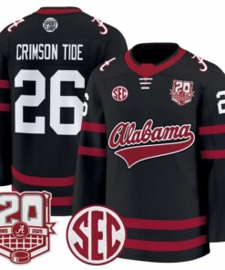Crimson Tide Jersey #26  Alabama Crimson Tide 2025-26 Premium 20th Anniversary Patch Stitched