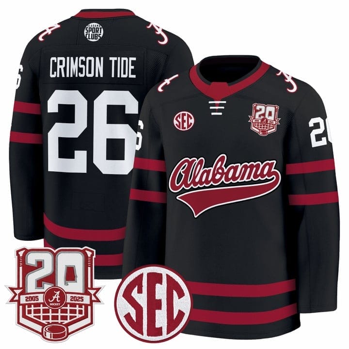 Crimson Tide Jersey #26 Alabama Crimson Tide 2025-26 Premium 20th Anniversary Patch Stitched