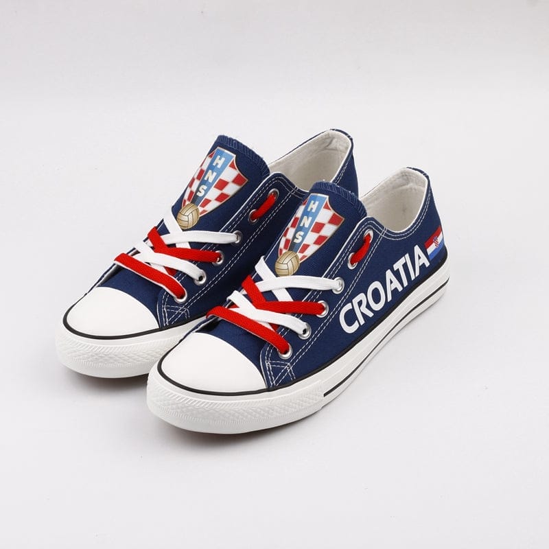 Croatia Low Top Canvas Sport Sneakers Shoes For Men Women Fans