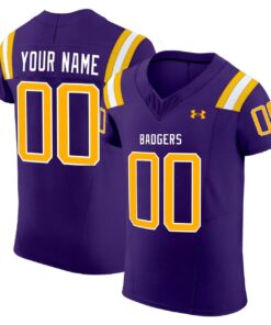 Custom Badgers Jersey Name and Number Purple All Stitched