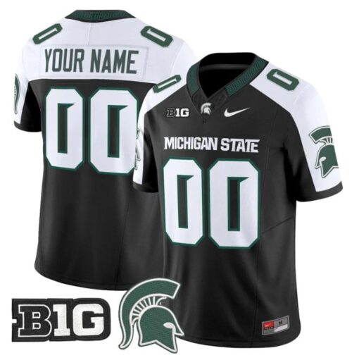 Custom Michigan State Spartans Jersey 2025 Vapor Limited Stitched Black Alter