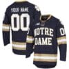 CustomNotreDameFightingIrishJerseyNameandNumberAllStitchedNavy