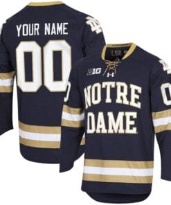 Custom Notre Dame Fighting Irish Jersey Name and Number All Stitched Navy