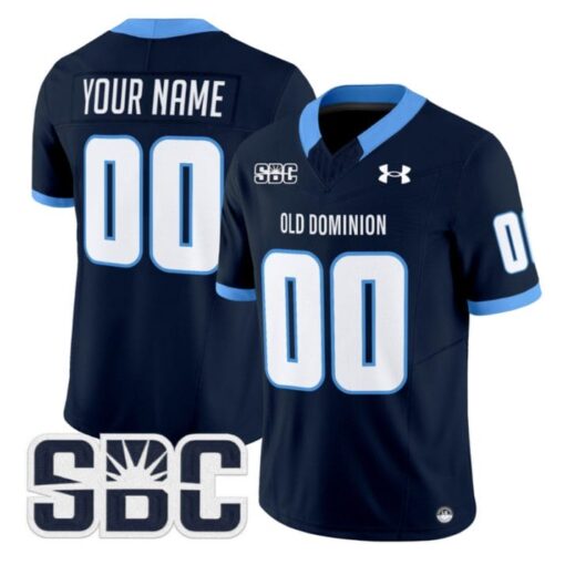 Custom Old Dominion Monarchs Jersey Name, Number 2025 Vapor Stitched Navy