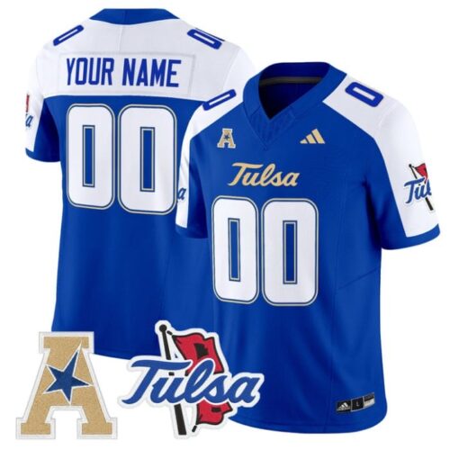 Custom Tulsa Golden Hurricane Jersey 2025 Vapor Limited Stitched Royal Alter