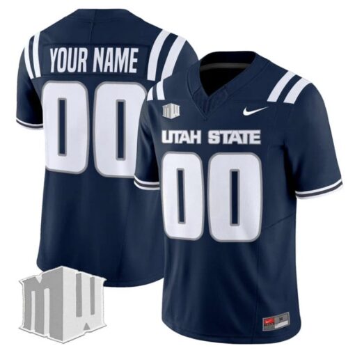 Custom Utah State Aggies Jersey Name, Number 2025 Vapor Limited Stitched Navy