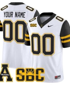 Custom App State Mountaineers Jersey 2025 Vapor Limited Stitched White