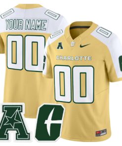 Custom Charlotte 49ers Jersey Name Number 2025 Vapor Limited Stitched Gold Alter