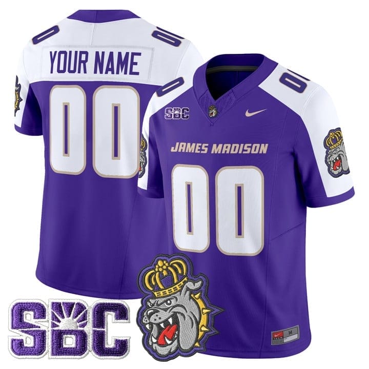 Custom James Madison Dukes Jersey Name, Number 2025 Vapor Limited Stitched - Image 3
