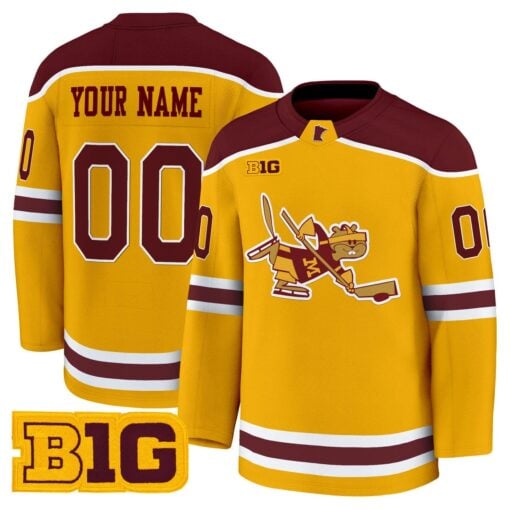 Custom Minnesota Golden Gophers Jersey Name, Number 2025-26 Premium Stitched