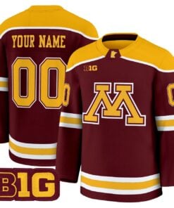 Custom Minnesota Golden Gophers Jersey Name Number 2025 26 Stitched Maroon