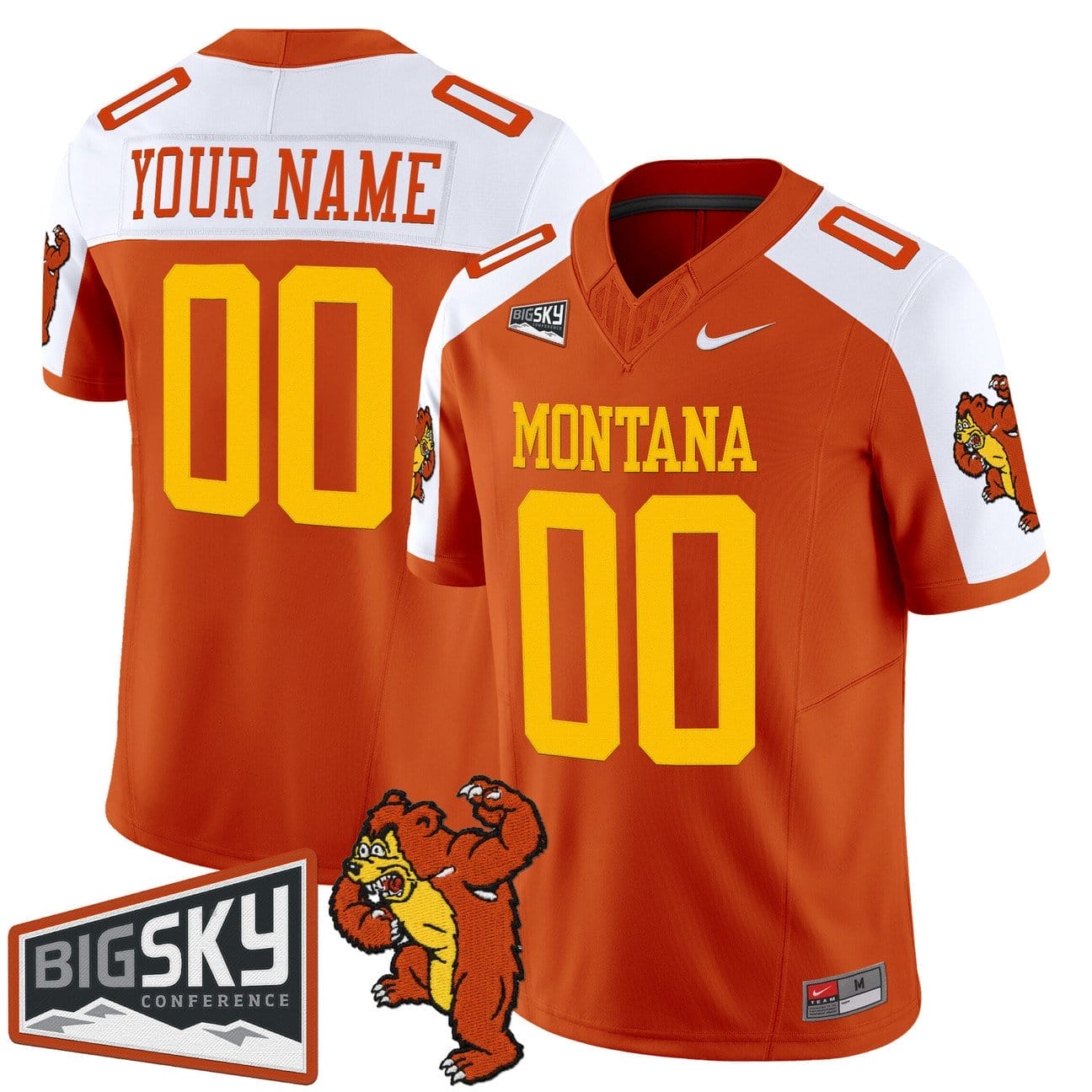 Custom Montana Grizzlies Jersey Name, Number 1995 Throwback Limited Stitched