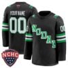 Custom North Dakota Fighting Hawks Jersey 2025 26 Premium Stitched Black