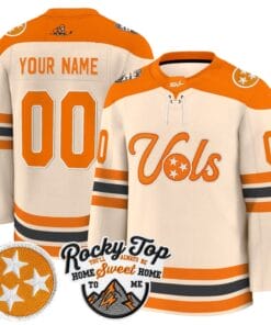 Custom Tennessee Volunteers Jersey Name Number 2025 26 Premium Stitched Cream