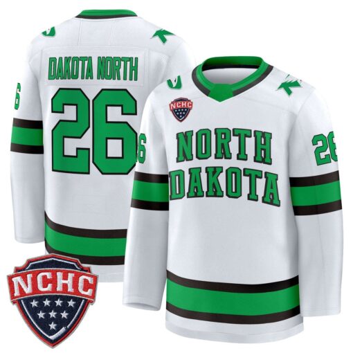 Dakota North Jersey #26 North Dakota Fighting Hawks 2025-26 Stitched - Image 3