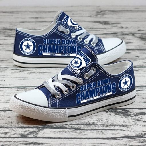Dallas Cowboys Low Top Canvas Sport Sneakers Shoes For Men Women Fans - Image 6