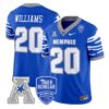 DeAngeloWilliamsJersey 20MemphisTigers2025VaporLimitedStitchedRoyal