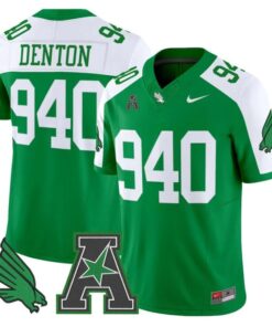 Denton Jersey #940 North Texas Mean Green 2025 Vapor Limited Stitched Green Alter