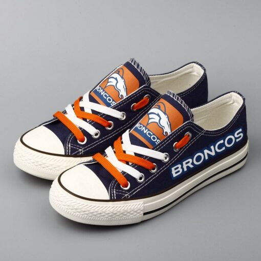 Denver Broncos Low Top Canvas Sport Sneakers Shoes For Men Women Fans - Image 5