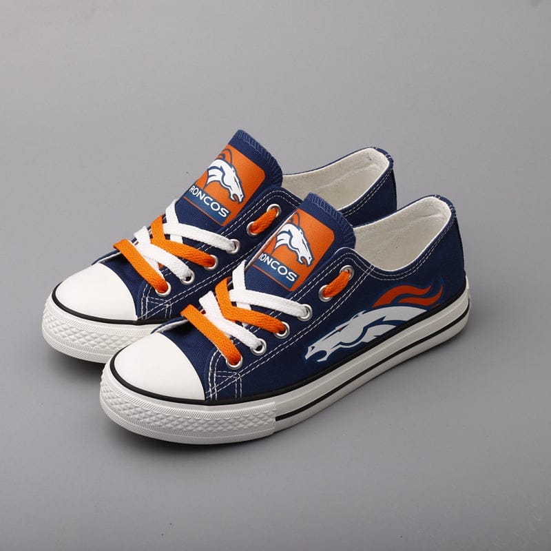 Denver Broncos Low Top Canvas Sport Sneakers Shoes For Men Women Fans - Image 4