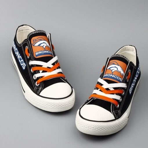 Denver Broncos Low Top Canvas Sport Sneakers Shoes For Men Women Fans - Image 6