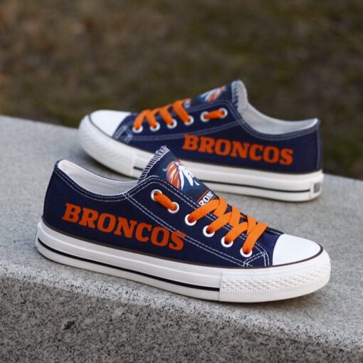 Denver Broncos Low Top Canvas Sport Sneakers Shoes For Men Women Fans - Image 7