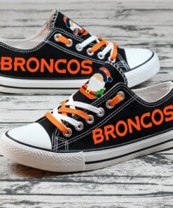 Denver Broncos Limited Print NFL Students Low Top Canvas Shoes Sport Sneakers