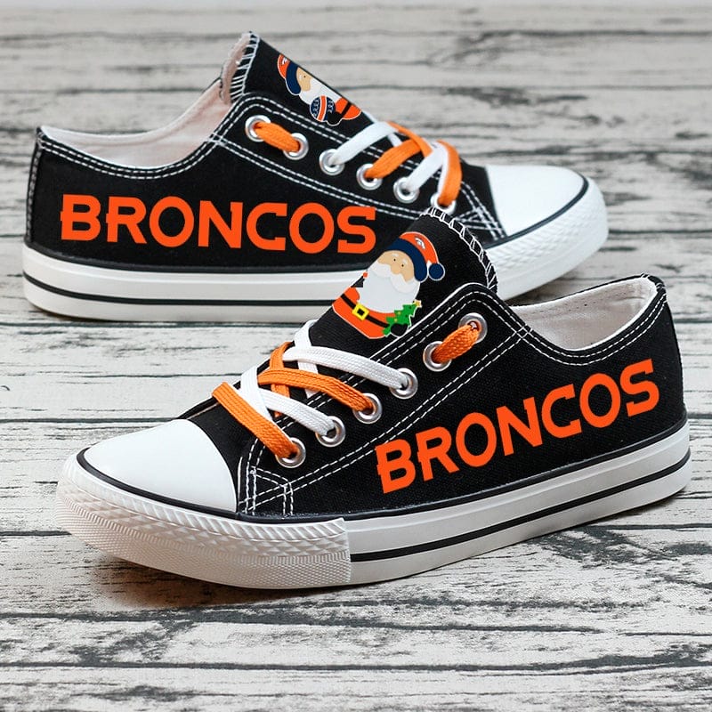 Denver Broncos Low Top Canvas Sport Sneakers Shoes For Men Women Fans - Image 3